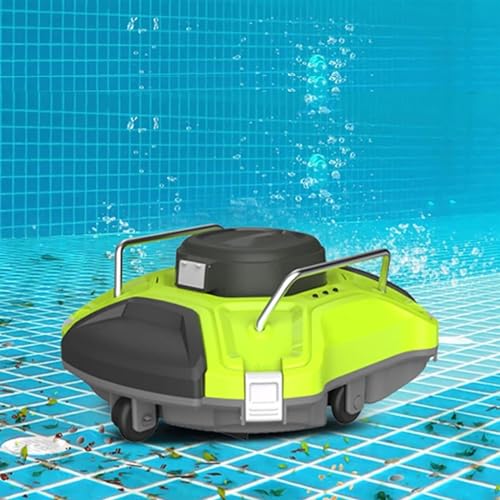 KANGJIEM Cordless Pool Cleaner, Automatic Robotic Pool Cleaner with Rechargeable Built-in Battery, up to 90 Mins Running Cycle, Ideal for Flat Bottom