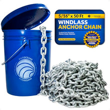 Five Oceans Marine Grade Windlass Anchor Chain 5/16 inch x 50 Ft Steel