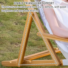 XL Union Patio Lounge Chairs Set of 2 Adjustable Outdoor Wooden Sling Chairs Foldable with Adjustable Height Easy to Carry for Patio and Indoor Use Brown Two
