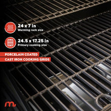 Megamaster Propane 4-Burner Gas Grill, Side Burner with Sturdy Grill Cover