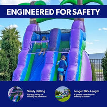 HeroKiddo 16ft Tropical Commercial Inflatable Water Slide with Blower