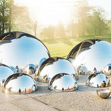 Reflective Garden Gazing Ball Stainless Steel Hollow Hemisphere Multiple
