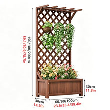 Outdoor Privacy Screen Planter with Trellis, Vertical Plant Support Stand, Thickened, Stable Structure, Suitable for Patios and Courtyards