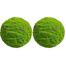 Green Artificial Moss Balls, Handmade Sphere Moss Hanging Balls for DIY Wedding Party Home Hotel Decoratio, Hangin Plants Landscape Landscaping Ball (Color : Diameter: 35cm/13.77in, Size : 2pcs)