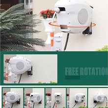 Heavy Duty Water Hose Holder, 100 FT/30M 1/2" Retractable Garden Hose Reel, Any Length Lock, Heavy-Duty Wall Mounted Hose Reel with Automatic Rewind, Adjustable Patterns, 180° Swivel Garden Watering &