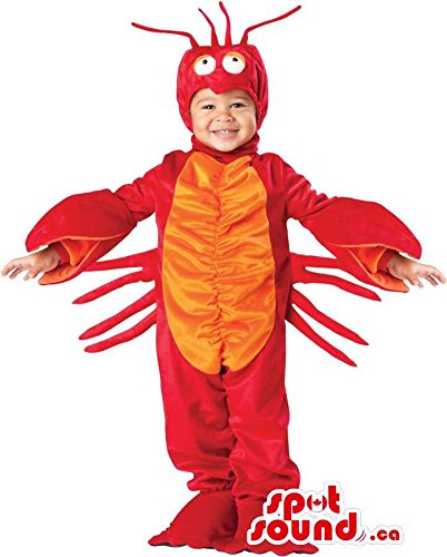SPOTSOUND Peculiar Lobster Children Size Plush Costume Orange