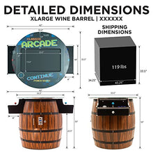 Creative Outdoor Distributor Wine Barrel Style Arcade Machine with Tempered Glass Top and 2 Sanwa Joysticks