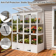 78 Inch Wooden Greenhouse with Walk-in Design, White