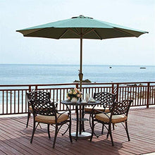 EUQKKWLOY Outdoor Garden Parasols 9ft Outdoor Patio Umbrella Market Style for Balcony Table Terrace Garden Deck Yard Shade Or Pool Side,8 Sturdy Ribs Iron Pole,with Parasol Base