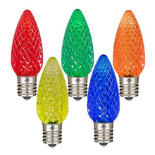 Novelty Lights 250CT C9 LED Faceted Ultra Bright Dimmable Outdoor Christmas Light Replacement Bulbs - Decorative Multicolor Lights