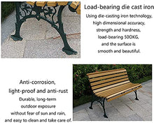 CUTPOIY Park Bench Patio Garden Bench Backyard Benches, Outdoor Park Chairs, Garden Benches, Retro Garden Benches with Plastic Wood Seat Panels and Backrests, Decorative Benche, 120cm