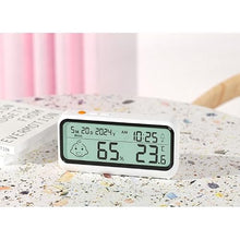 ASWRTYJO ABS Thermometer Hygrometer Date Alarm Reminder Indoor Household