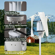 LXPINGMM Wind Turbine Generator Kit 8000W 12/24/48/220V with 3 Blade,with Charge Controller,Wind Power Generator for Marine,RV,Home,Windmill Generator Suit for Hybrid Solar Wind 220V