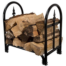 DJVHSRI Firewood Rack Farmhouse Style Iron Fireplace Log Holder Rack, Small Firewood Lumber Storage Holder, for Outdoor/Indoor/Fire Pit, Tall 58Cm,