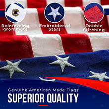 American Flags for Outside 3X5 (Pack of 10) -American Flag made in USA with Embroidered Stars and Sewn Stripes US Flag 3x5 Heavy Duty Outdoor Made in USA for High Wind- All Weather Flags