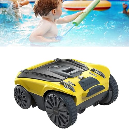 WZUOPG Cordless Robot Swimming Pool Cleaner, Automatic Swimming Pool Vacuum Cleaner, Running Time of 300 Minutes, Fast Charging, Suitable for Swimming Pool Surfaces