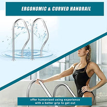 MSHOSAC Pool Handrail Pool Safety Handrails Pool Railing Pool Hand Rail No Pre-Embedded Mounted Stainless Steel Pool Stair Rail (Thickness 1.2mm)