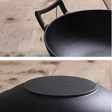 ntumLeap Cast Iron Flat Bottom Wok Non-Stick Wok Induction Cooker General Pig Iron