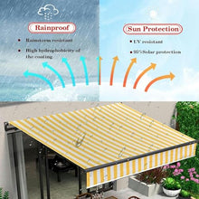WZUOPG Manual Retractable Awning Door Window Awning Shelter Outdoor Canopy Home Deck Canopy with Manual Crank Handle（Frame Included ）
