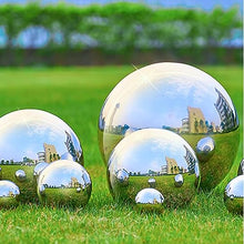 VRFTGHYJU Silver Stainless Steel Gazing Ball - Mirror Finish Reflective Floating Sphere, Garden Ornament for Home Indoor Outdoor Decorative Use(150mm)