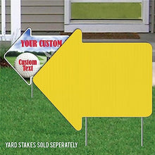 VictoryStore 22-Inch Blank Arrow Yard Signs Waterproof Yellow 250 Pack