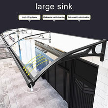 Patio Awning 24x189 Polycarbonate Canopy Self-Cleaning Weather-Resistant Outdoor Shelter Doorway Protection from Rain Sun