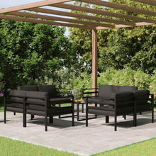 RJPLMFV 9 Piece Aluminum Patio Lounge Set with Cushions Anthracite