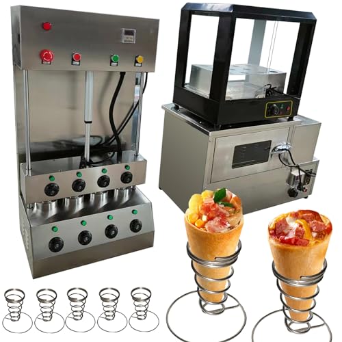 TXMACHINE 3000W pizza cone machine 2000W Pizza Oven pizza 600W display warmer with 12 holes (cone maker+oven+display warmer, 220V/50HZ)