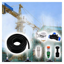 ERRULAN Dust Suppression Misting System Kit for Industrial Construction, Spray Fogging System with Adjustable Nozzles, Versatile Site Fence Sprinkler System
