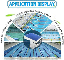 19.7 Inch Pool One Step Diving Starting Block and Swimming Competition Jumping Platform with Backstroke Handle,Loading 250kg/550lbs,Anti Slip Outside Inclined at 15° Diving Board B