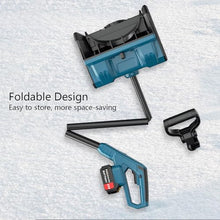 Foldable Snow Thrower, Cordless Snow Shovel with Directional Plate, Throw The Snow Further, Handheld Electric Snow Shovel for Driveway Winter Snow Removal(One Battery)