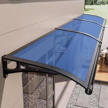 Patio Awning 120x360cm Large Outdoor Canopy, Durable Polycarbonate & Aluminum Rain Shield Window Cover, Compact A4 Size Weather Resistant Protection for Patios & Decks
