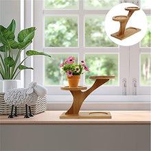 TBNLASS 1pc Multilayer Flower Pot Stand Wooden Holder Balcony Display Rack