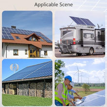 MiBoce Wind Solar Hybrid Charge Controller, Wind Turbine Solar Hybrid MPPT Charge Boost Controller, LCD Smart Display, for Wind Solar Supplementary Power System