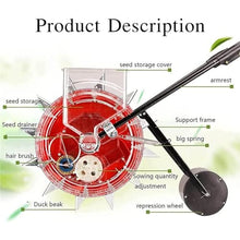 Garden Seed Planter Spreader,Lawn & Garden Spreaders,Precise Seeding Machine,Handheld Seeding Machine,Roller Corn Seeder,Fertiliser Spreader,Planting Depth 3.5-7.8 cm,12holes