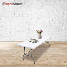EventStable TitanPRO HDPE Plastic Folding Table, 6ft x 30in, White, 5 Pack
