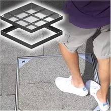 GJZDPMY Invisible Stainless Steel Manhole Covers Square Drainage Grates for Outdoor Paving Septic Pit Covers (33-41 Inches 40 x 40 cm)