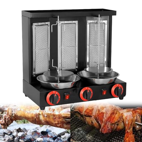 KJLYLPP 360 ° Rotating Rotisserie Oven, Vertical Doner Kebab Grill Machine, Barbecue Grill Gas Professional Vertical Rotisserie Oven, Household Appliances (B B)