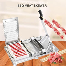Meat String Skewer Machine Barbecue Kebab Making Box,Meat Skewer Tools,Stainless Steel Maker,Length Adjustable,for Parties Picnics