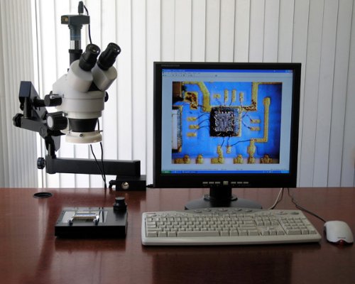 AmScope Digital Trinocular Stereo Zoom Microscope 3.5X-90X Clear