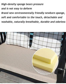uhyOHF Outdoor Courtyard Porch Swing Rocking Chair Double Hanging Chair Solar Swing Chair can Lie Down Suitable for Garden Balcony (White