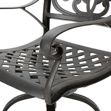 Christopher Knight Home Alfresco Outdoor Bronze Finished Cast Aluminum Barstools, 2-Pcs Set, Bronze