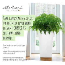 Lechuza 18193 Cubico 40 Self-Watering Planter, Scarlet Red High Gloss