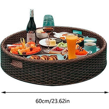 ERoomQ Floating Tray,Water Surface Floating Disc,Floating Serving Tray Table Round with Handles,Swimming Pool Floats for Adults for Food Hot Tub Breakfast,60Cm