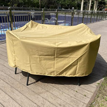 Outdoor Patio Furniture Cover Oxford Double-Sided Waterproof, Patio Table Cover Tear-Resistant with Taped Seam and Windproof Buckle, Multiple Colors(Size:260×260×70cm/102×102×28in,Color:beige)