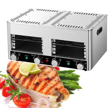 XYWGBMS Stainless Steel Electric Steak Broiler,Adjustable Temperature Automatic Smokeless Steak Machine,Commercial Grilling Steak Oven,220V-4layers,8layers-220V