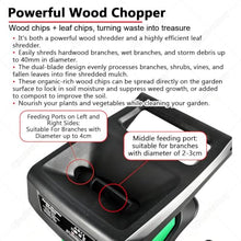 Electric Wood Chipper Shredder Mulcher Green