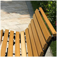 CUTPOIY Park Bench Patio Garden Bench Backyard Benches, Outdoor Park Chairs, Garden Benches, Retro Garden Benches with Plastic Wood Seat Panels and Backrests, Decorative Benche, 120cm