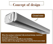 RNQZ Electric Retractable Awning with Lights, Patio Door Window Awning, Sunshade Shelter with Remote Control,Outdoor Canopy Patio Door Window Sunshade Shelter,with Lights,2X1.5M