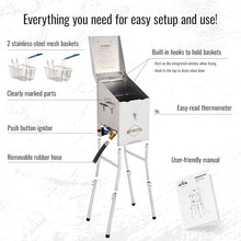 Hike Crew Outdoor Propane Deep Fryer, 57,000 BTU, 4-Gal, 2 Fry Baskets